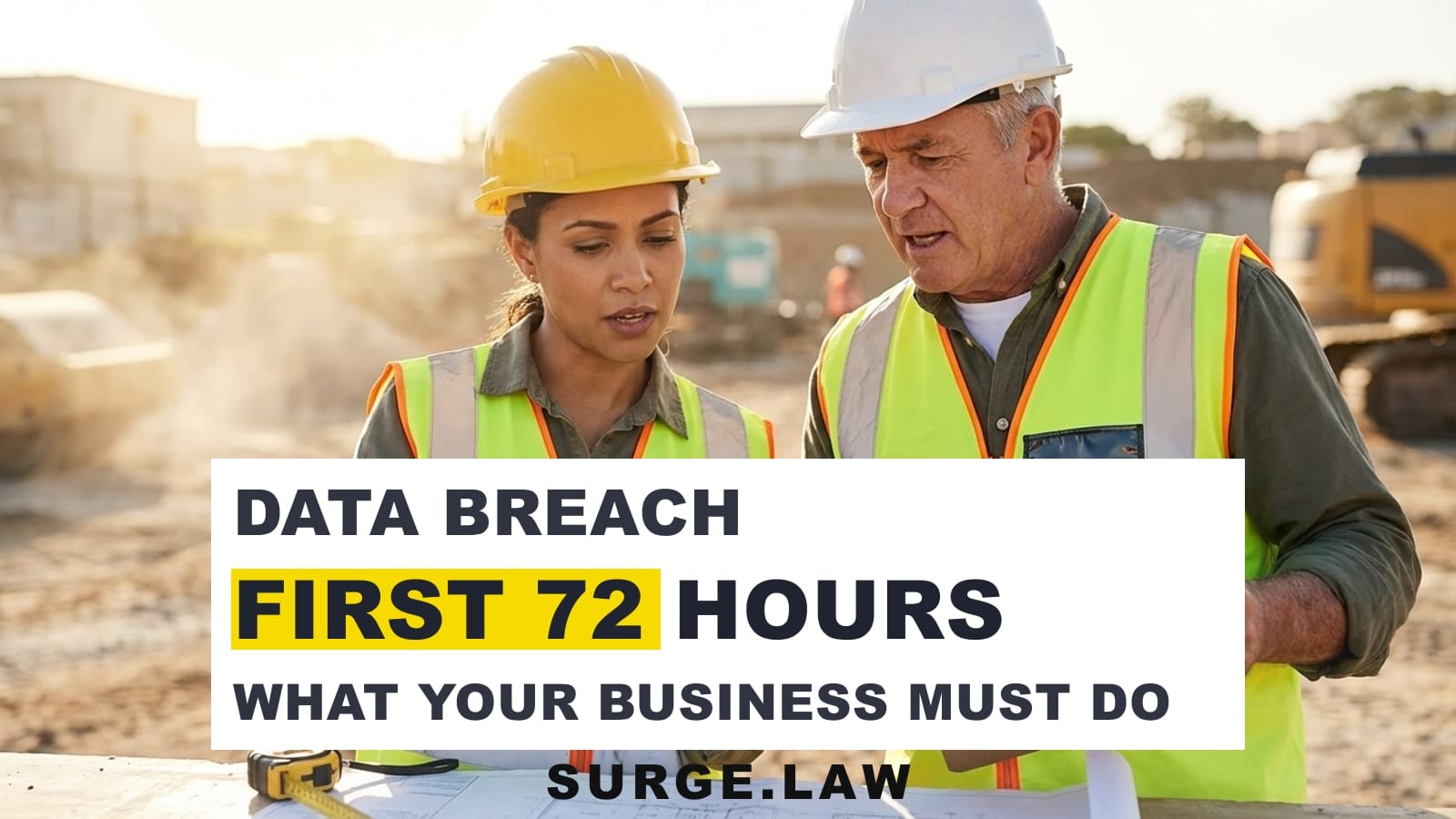 Business owner responding urgently to a data breach incident