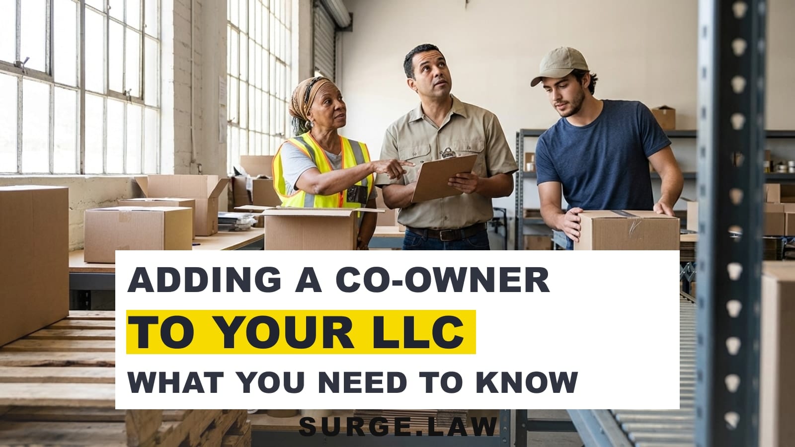 Two small business owners reviewing paperwork together at a desk