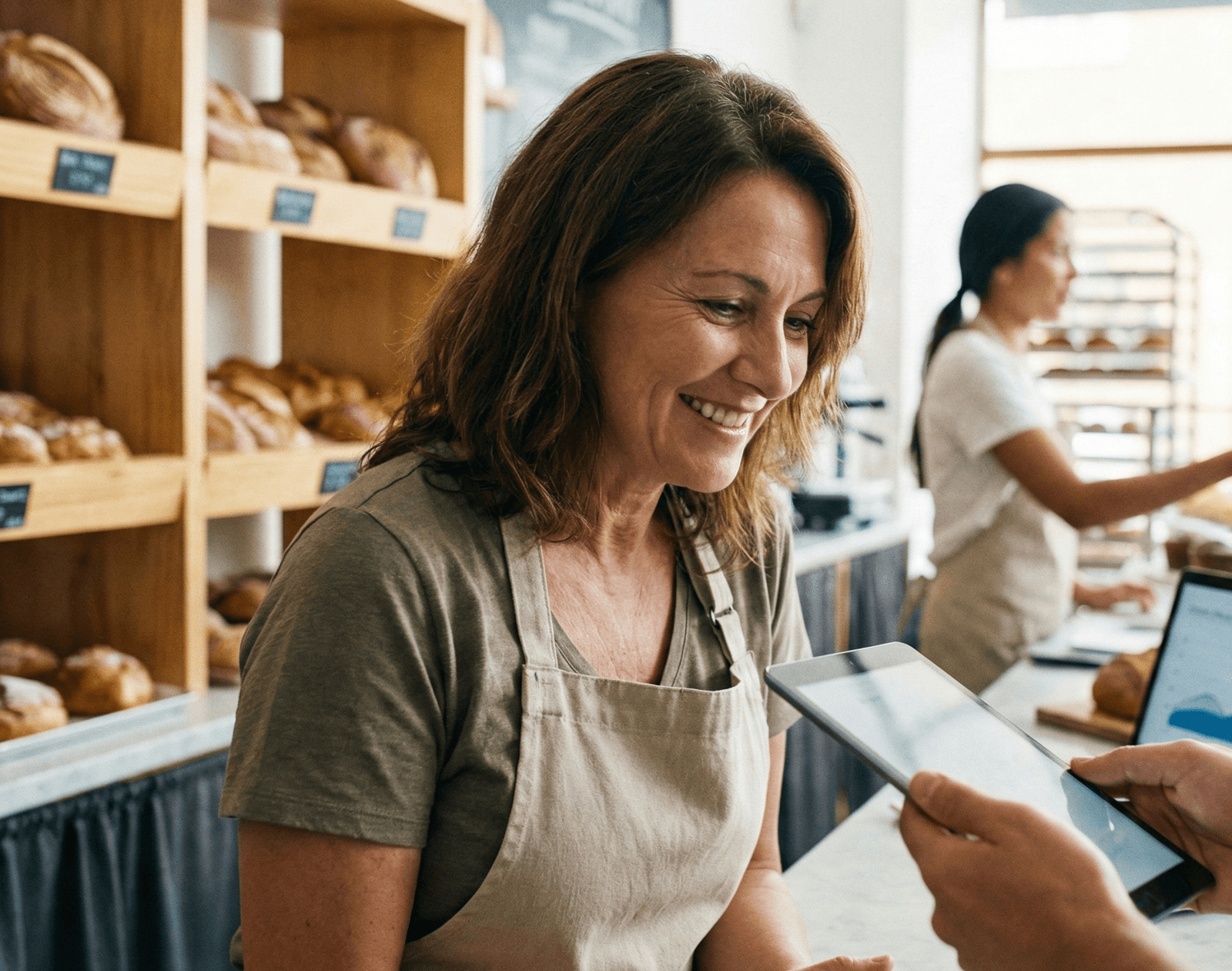 Small business owner getting legal support